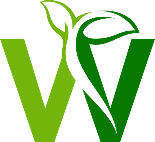 绿色叶子W字母 logo png