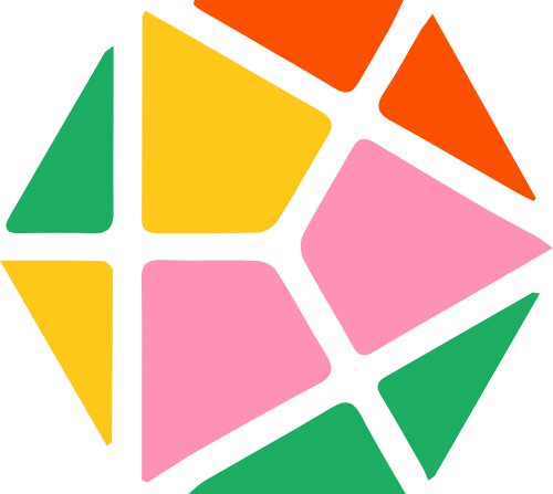 彩色切割图形logo设计素材，彩色切割图形logo图片png创意模板在线制作 - 标小智