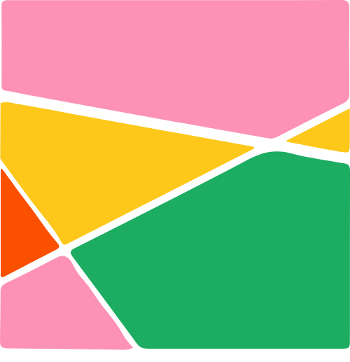 彩色切割图形logo设计素材，彩色切割图形logo图片png创意模板在线制作 - 标小智