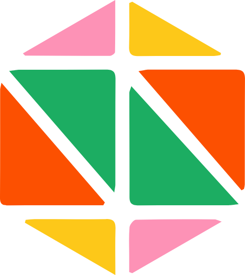 彩色切割图形logo设计素材，彩色切割图形logo图片png创意模板在线制作 - 标小智