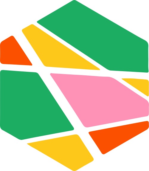 彩色切割图形logo设计素材，彩色切割图形logo图片png创意模板在线制作 - 标小智