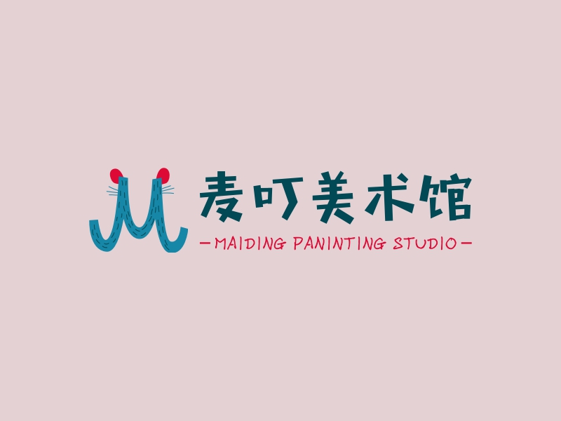 麦叮美术馆 logo | 一键设计学校 logo - 标小智