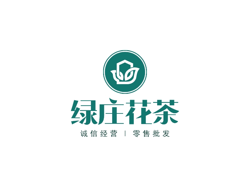绿庄花茶 Logo Maker - Design 绿庄花茶 logos online