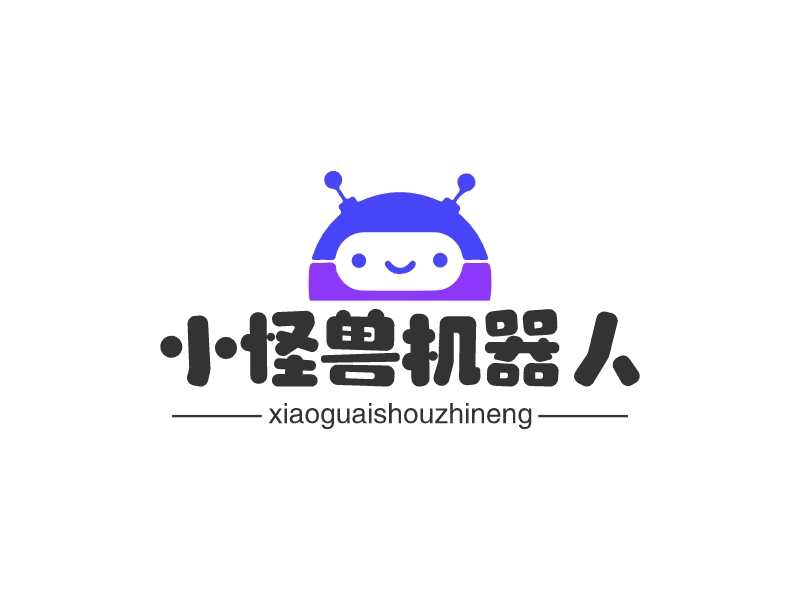 小怪兽机器人logo设计