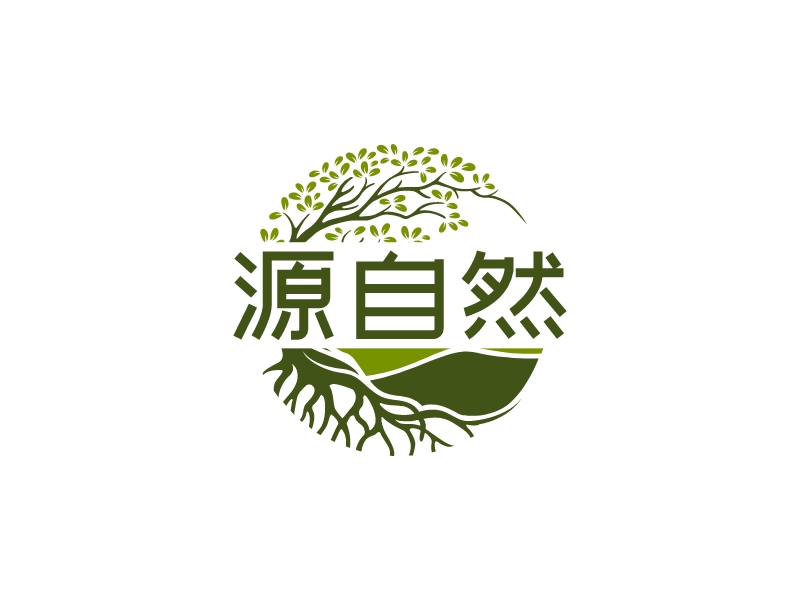 源自然logo设计