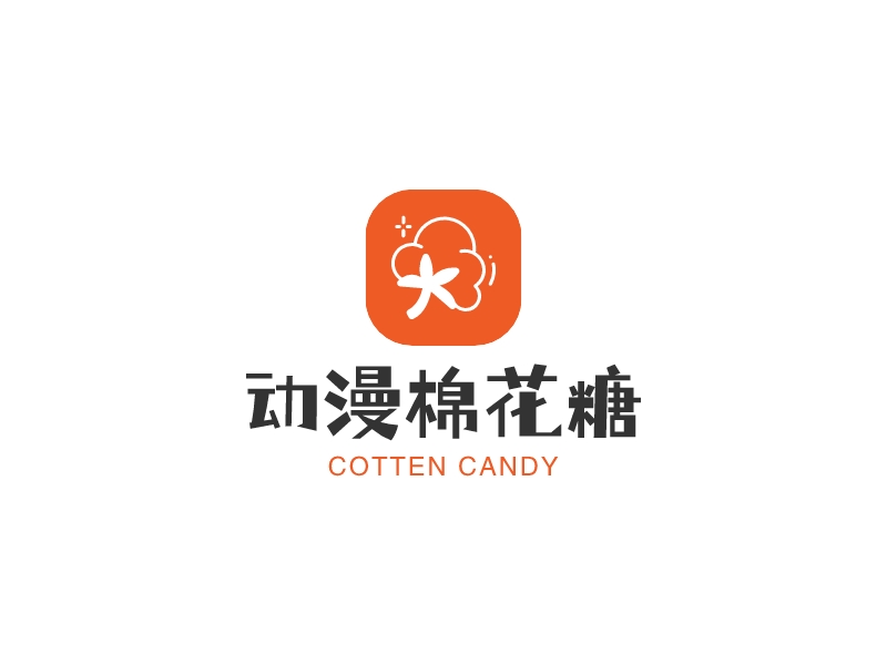 动漫棉花糖logo设计