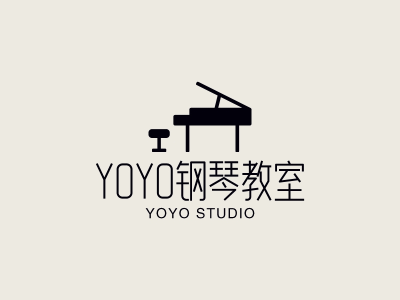 YOYO钢琴教室logo设计