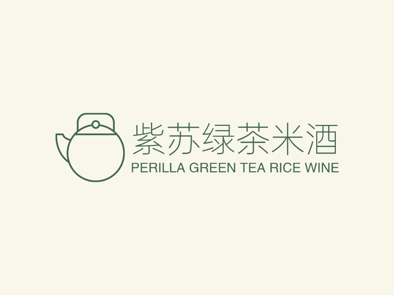 紫苏绿茶米酒LOGO设计